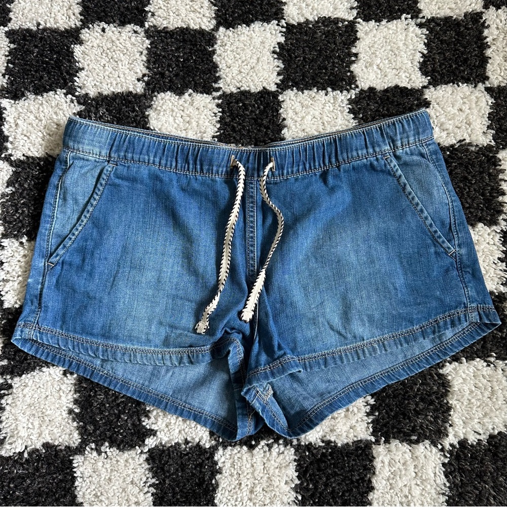 Roxy Women's Go to The Beach Pull on Denim Shorts